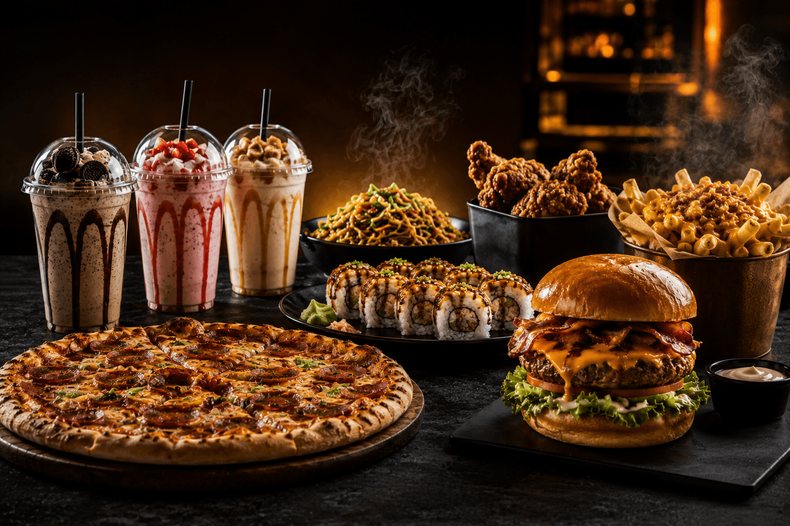 Premium multi-cuisine food spread