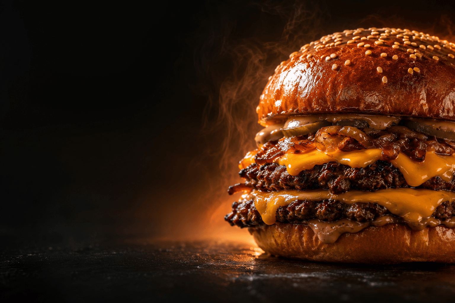 Premium burger hero image